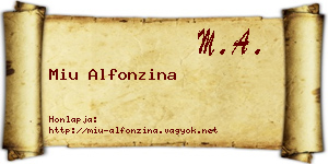 Miu Alfonzina névjegykártya